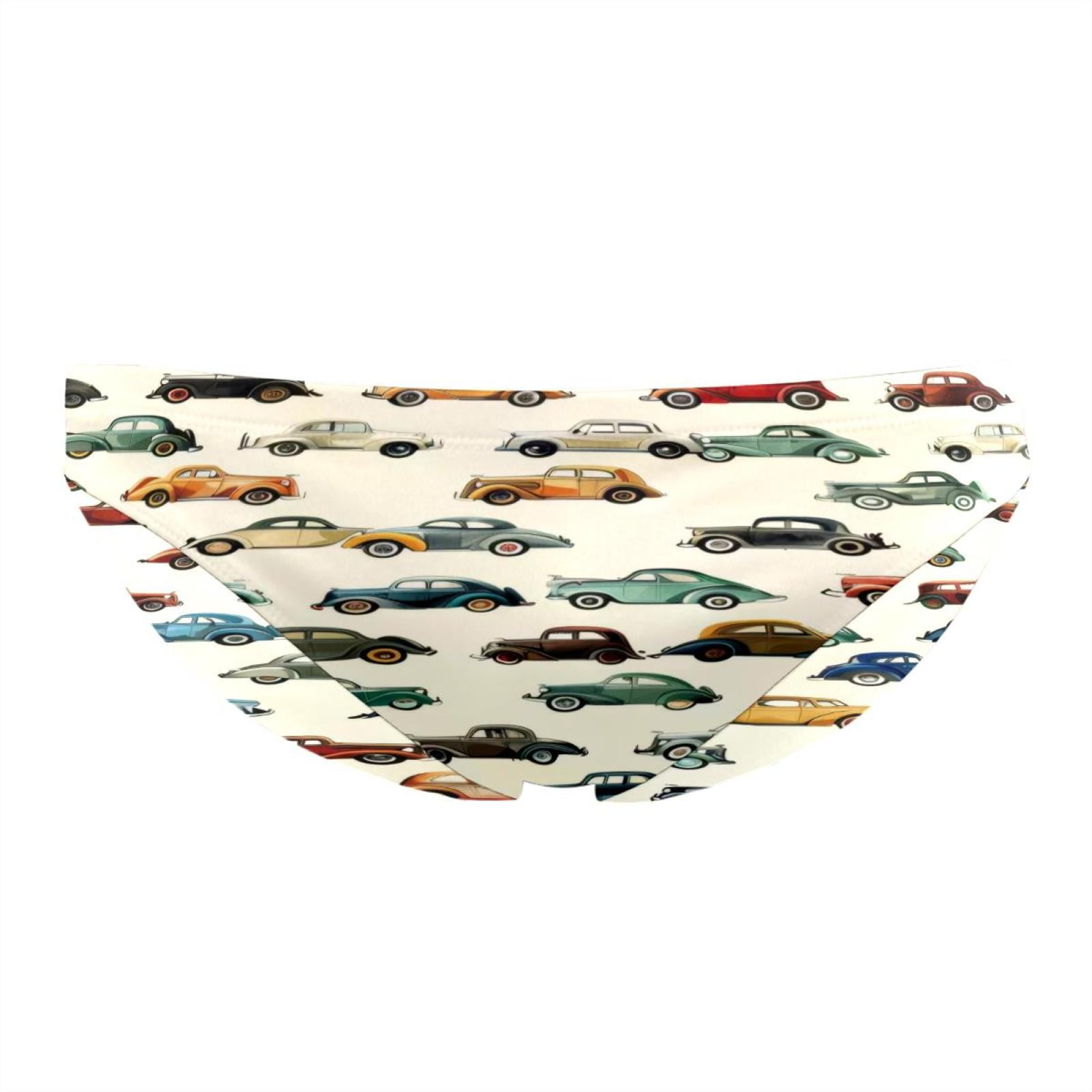 Seamless Cars Pattern Men Swimsuit Briefs, Quick Dry Swimwear Bikini