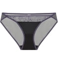 thumbnail image 1 of Seamless Cheeky Underwear for Women Underwear French Thin Mesh Lace Panties Womens Sheer Low Waist Bikini Underpants Purple L, 1 of 8