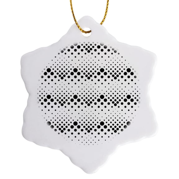 3drose, Seamless Circle Pattern Background - Abstract Vector Graphic, 3 inch Snowflake Porcelain Ornament