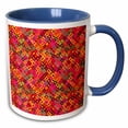thumbnail image 1 of 3drose, Seamless Colorful Abstract Diagonal Mosaic Pattern Background, 15oz Two-tone Blue Mug, 1 of 6