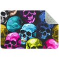 thumbnail image 1 of Seamless Colorful Skull Pattern Entryway Rug, 2x3 Area Rug Indoor Door Mat Non-slip Washable Floor Carpet Rug for Bedroom Office Dining Room Bathroom, 1 of 7