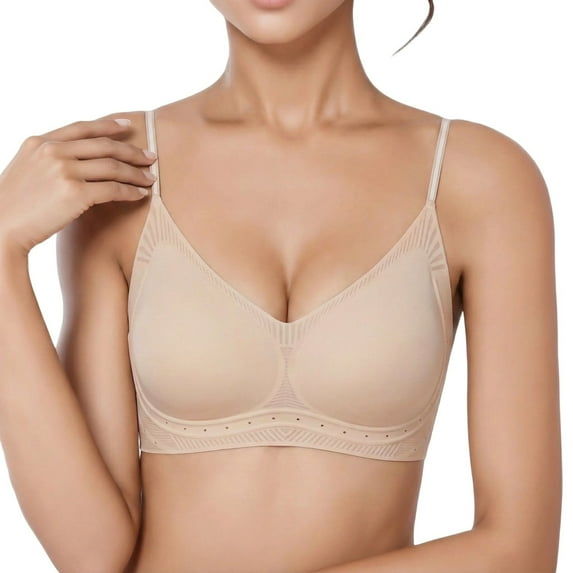 Seamless Comfort Bra For Push Up Non Padded Wirefree Bralette T Shirt Bras With Light Support And Smooth Coverage