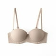 thumbnail image 1 of Seamless Comfort Bra New Women Solid Underwired Sports Underwear Lingerie Everyday Bras Style B-41 Beige, 1 of 3