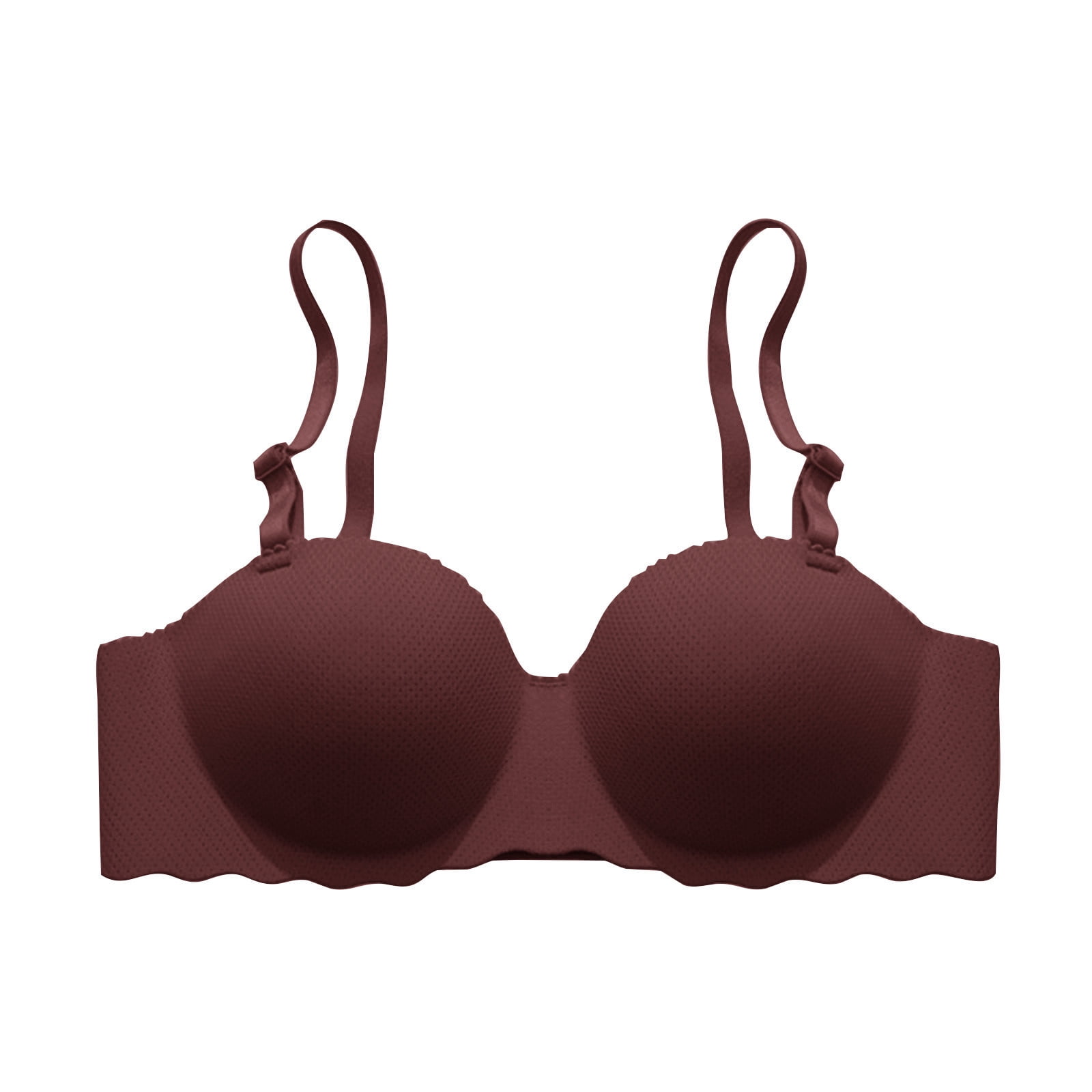 Women's Wireless Comfort Bra - V Neck Seamless Push Up Bralette For Everyday Wear & Nursing