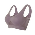 thumbnail image 1 of Seamless Comfy Bras Women's Mesh Sports Bra, Seamless Breathable Pull on Everyday Comfortable Bralette Gray XL, 1 of 3