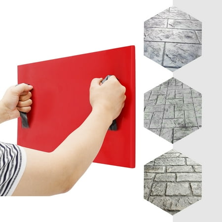 Seamless Concrete Cement Texture Imprint Stamp Mat Concrete Stamp Mat PU Red 40*70cm