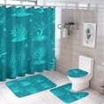 thumbnail image 1 of Seamless Coral Reef Pattern Shower Curtain Bathroom Sets Toilet Lid Rug, Bath Mat And Contour Mat, Shower Curtain 4Pcs, 1 of 8