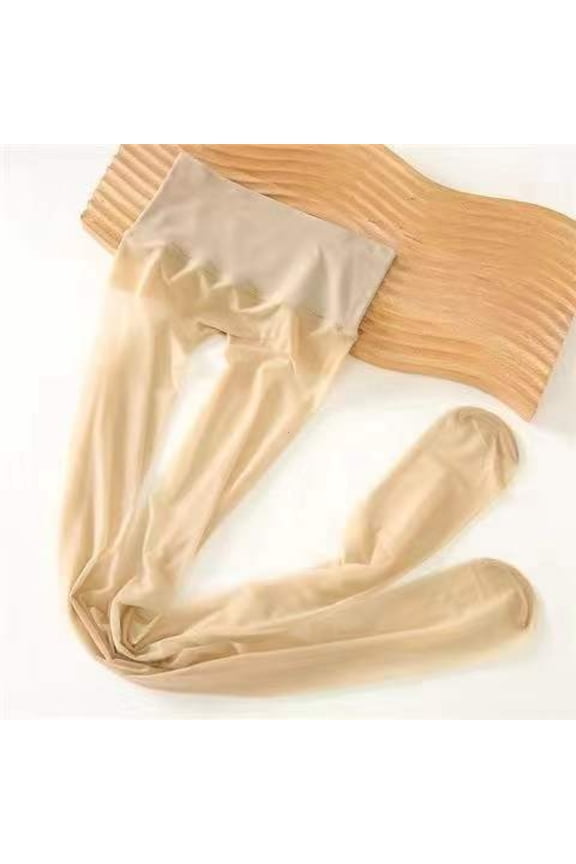 Seamless Crotchless Stockings Summer Ultra-thin Matte Silky High Waist Pantyhose Female Transparent Invisible Matte Tights 5D