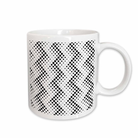 3drose, Seamless Dot Pattern Background Design - Abstract Vector Graphic, 11oz Mug
