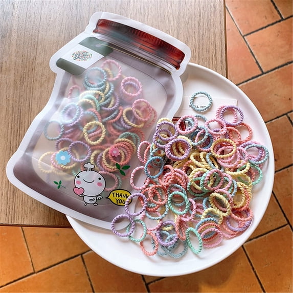 Colorful Elastic Hair Ties Seamless Soft Stretchable Ponytail Holders No Crease Hair Band Ropes For Girls Kids Toddler Baby Fashion Accessories