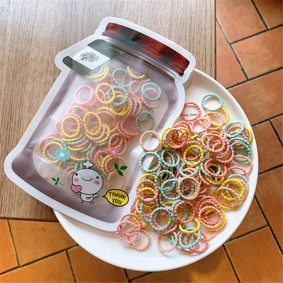 Seamless Elastic Hair Ties Gentle Ponytail Holders Stretchable No Crease Soft Hair Ropes Fashionable Hair Accessories For Baby Toddler Kids Girls Mixed Assortment