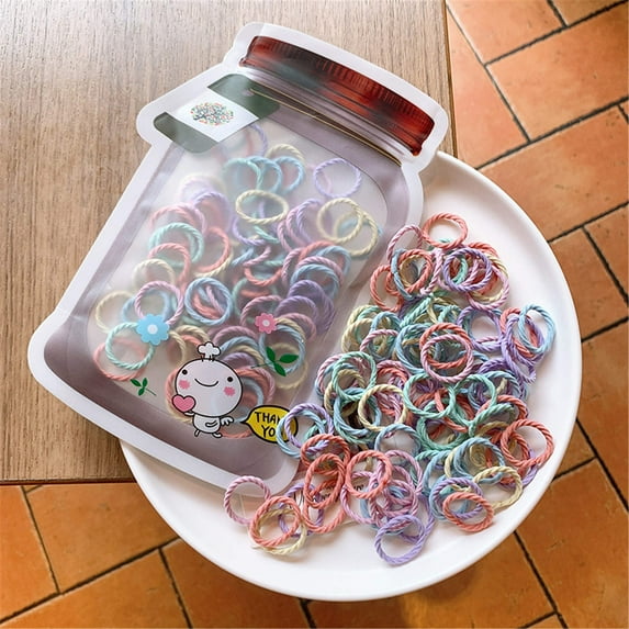 Seamless Elastic Hair Ties Gentle Ponytail Holders Stretchable No Crease Soft Hair Ropes Fashionable Hair Accessories For Baby Toddler Kids Girls Mixed Assortment