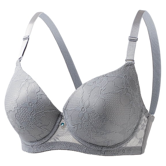 Seamless Everyday Bras - Women's Bra Soild Color Underwear Bra Everyday Underwear Gray Xl