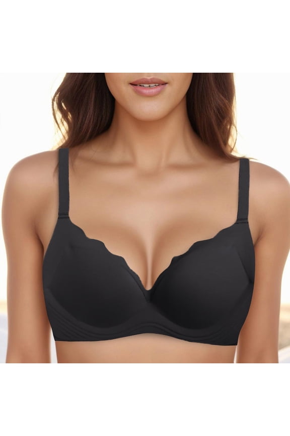 Seamless Feeling Soft Support Thin Underwear Women's Large Show Small Jelly Strips Sagging Small Push Up Breathable Bra Small Sports Bra Womens Bras Comfortable Wide Band plus Size Sports Bras for