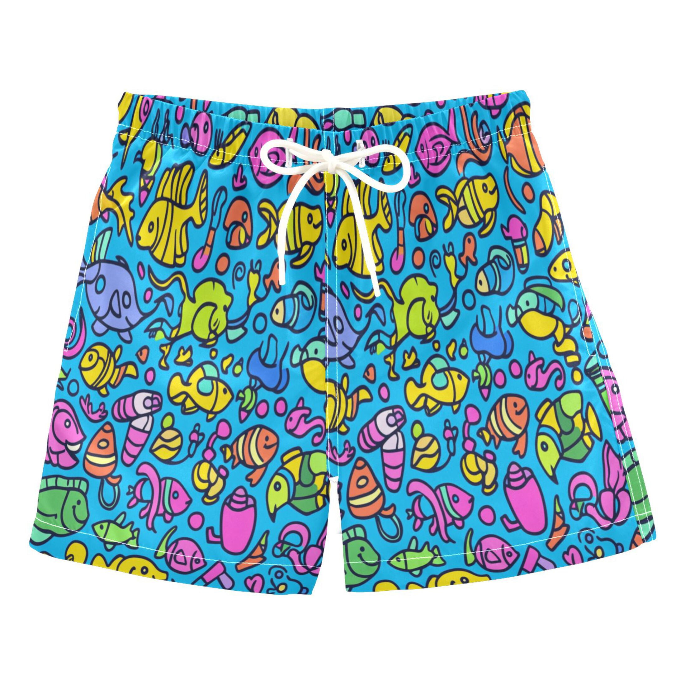 seamless-fish-pattern-boys-swim-trunks-beach-pool-shorts-quick-dry