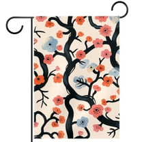 Seamless Floral Pattern Garden Flag Double Sided House Flag for Outdoor Home, Personalized All Year Round Yard Decor 12 x 18 Inch