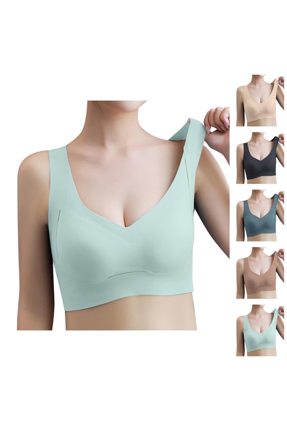 Seamless Front Yoga Bra For Supportive Non Padded Sports Top With Side Coverage And Back Design For Fitness Workout