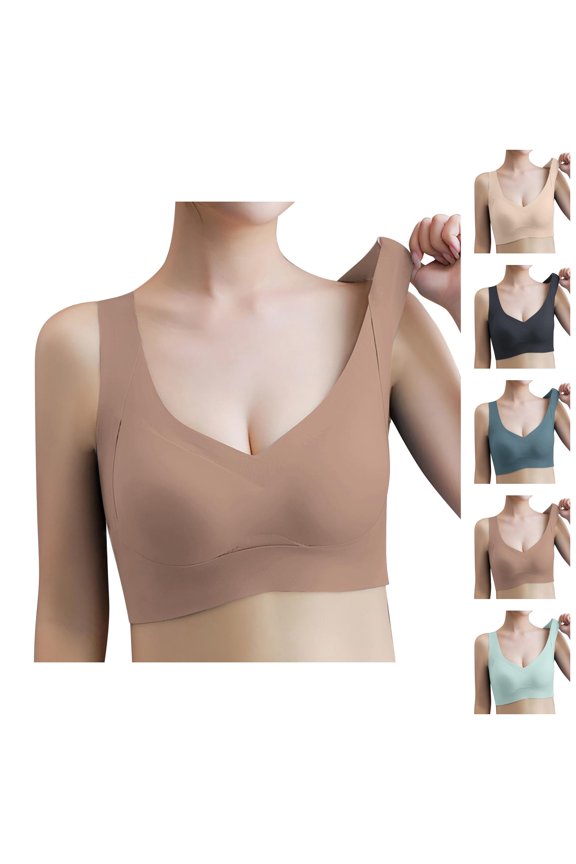 Seamless Front Yoga Bra For Supportive Non Padded Sports Top With Side Coverage And Back Design For Fitness Workout