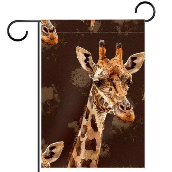 Seamless Giraffe Garden Flag Double Sided House Flag for Outdoor Home, Personalized All Year Round Yard Decor 12 x 18 Inch