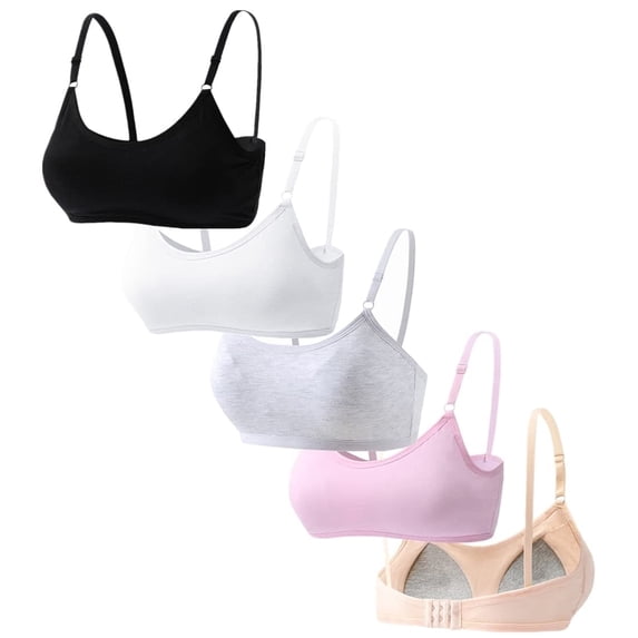 Seamless Girls Training Bras Padded Wireless Elastic Cami Pull-On Breathable Sports Starter Bra for Teen 10-16 Y