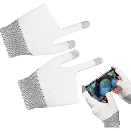 Seamless Gloves,Mobile Finger Sleeves - Mobile Thumb Sleeves, Breathable Seamless Thumb Finger Sleeve For Mobile Games, 1 Pair