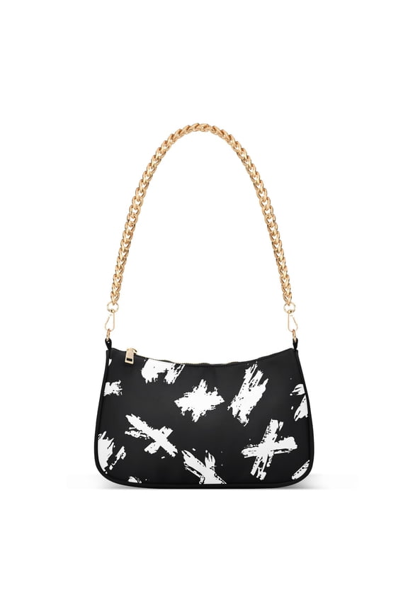 Seamless Hand Drawn Pattern Dot ArtWomen Small Shoulder Bag Crossbody Tote Hobo Bags Purse Clutch Handbags with Chain Strap for Women