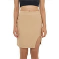thumbnail image 1 of Seamless Hem High-Waist Skirt with Slit, 1 of 5