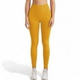 thumbnail image 1 of Seamless High Waist Compression Leggings - Medium, Yellow, 1 of 5