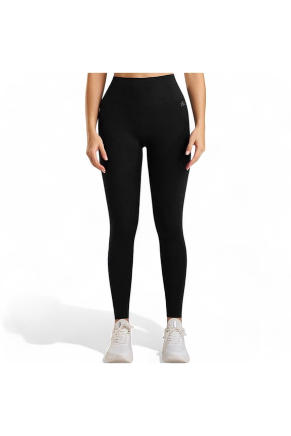 Seamless High Waist Compression Leggings for Activewear - Small, Black