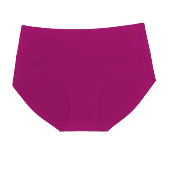 Seamless High Waist Panties for Women Soft Breathable No Show Briefs Multipack in Assorted Colors Hot Pink S