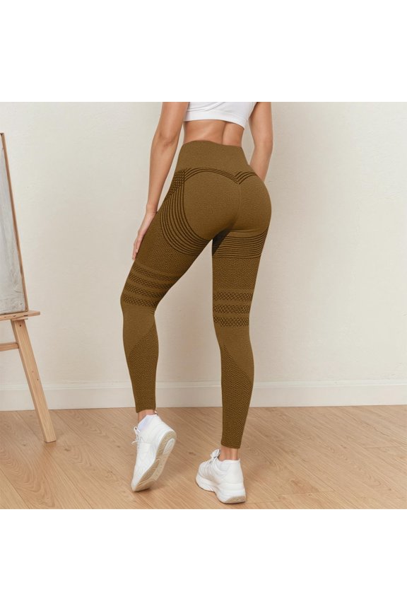 Seamless High Waist Yoga Pants, Peach Shaping Fitness Leggings, Tummy Control Workout Tights, Compression Running Pants, Comfortable Athletic Bottoms
