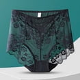 thumbnail image 1 of Seamless High Waisted Thong Panty With Lace For Women Underwear See Through, L, Black, 1 of 3