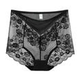 thumbnail image 1 of Seamless High Waisted Thong Panty With Lace Jacquard For Women Underwear See Through Panties, 1 of 3