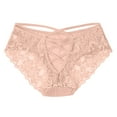 thumbnail image 1 of Seamless High Waisted Underwear for Women Women's Solid Color Lace Cotton Crotch Interest Low Waist Thong Underwear Cotton Briefs for Women Beige L, 1 of 4