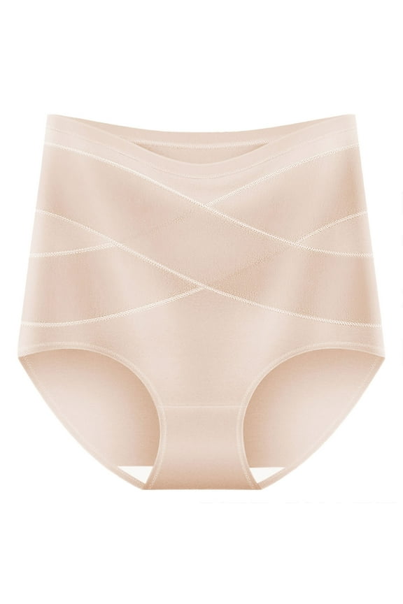 Seamless High Waisted Women's Panties Shaping Control Underwear Comfortable Stretch No Roll Waistband Fit for Daily Wear