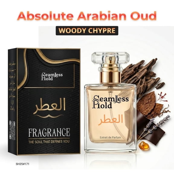 Seamless Hold Absolute Arabian Oud Saffron Rose Leather Perfume for Women and Men Parfum | Inspired Luxury Fragrance | Long-Lasting Scent - 1 oz (30 ml)