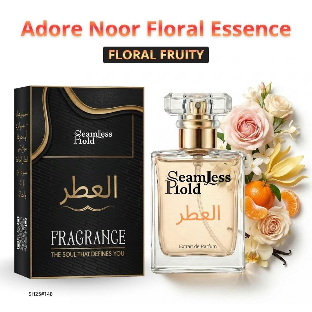 Seamless Hold Adore Noor Floral Essence White Floral Fruity Musk Perfume for Women Parfum | Inspired Luxury Fragrance | Long-Lasting Scent - 1 oz (30 ml)