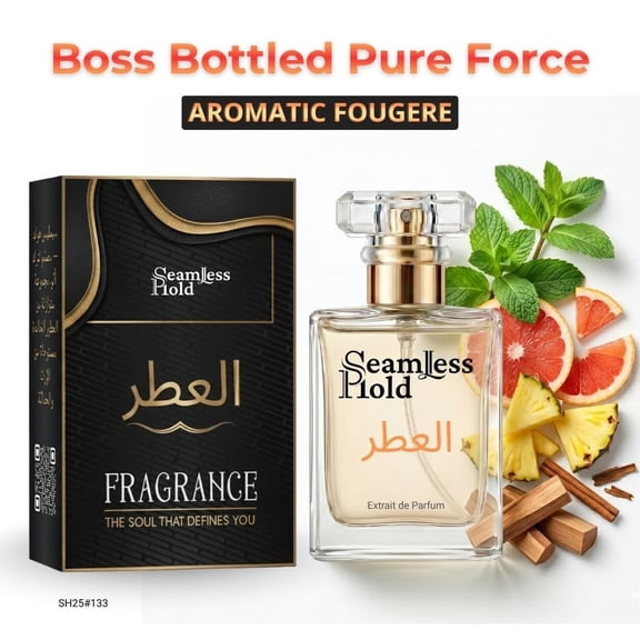Seamless Hold Boss Bottled Pure Force Mint Grapefruit Pineapple Cinnamon Musk Perfume for Men Parfum | Inspired Luxury Fragrance | Long-Lasting Scent - 1 oz (30 ml)