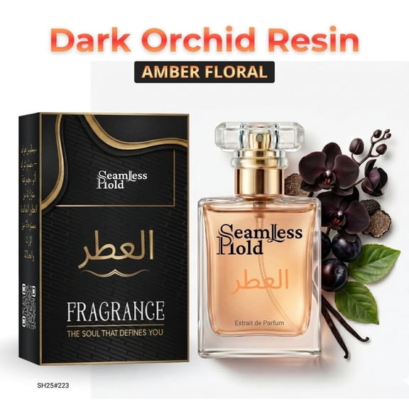 Seamless Hold Dark Orchid Resin Truffle Patchouli Amber Perfume for Women Parfum | Inspired Luxury Fragrance | Long-Lasting Scent - 1 oz (30 ml)