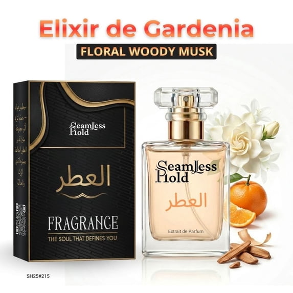Seamless Hold Elixir de Gardenia Intense Gardenia Sandalwood Citrus Perfume for Women Parfum | Inspired Luxury Fragrance | Long-Lasting Scent - 1 oz (30 ml)