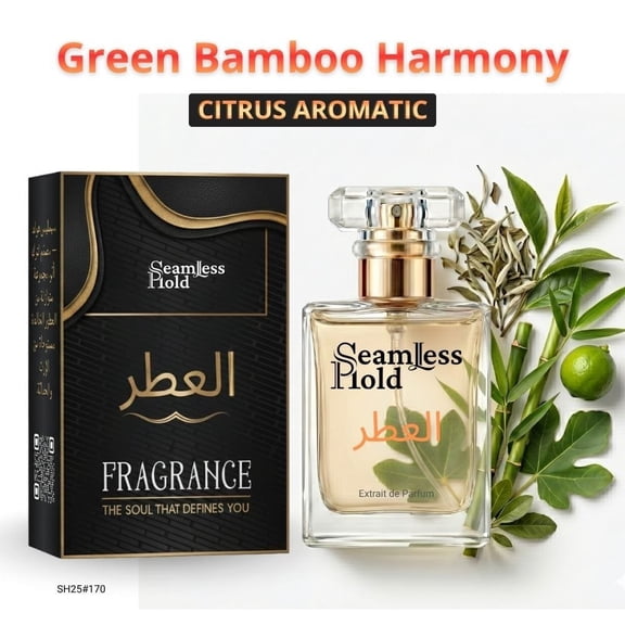 Seamless Hold Green Bamboo Harmony White Tea Bergamot Fig Perfume for Women and Men Parfum | Inspired Luxury Fragrance | Long-Lasting Scent - 1 oz (30 ml)