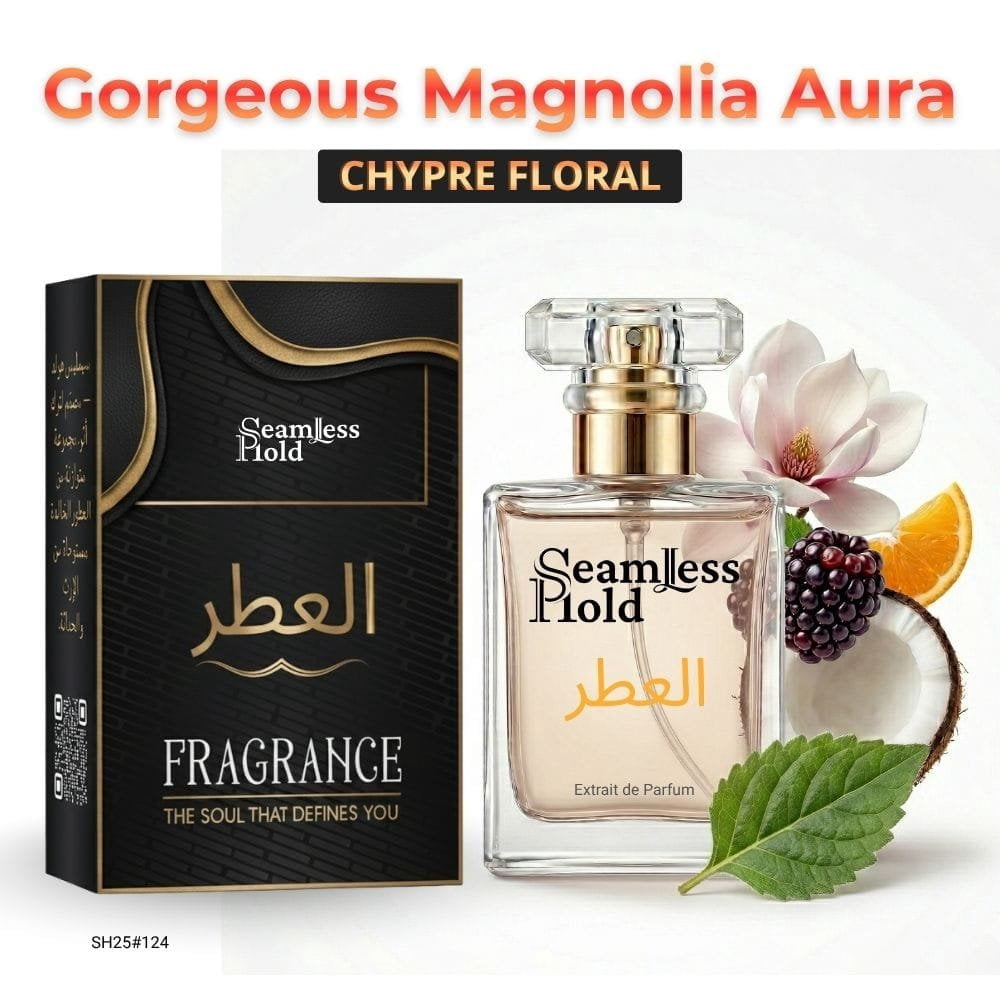 Seamless Hold Magnolia Aura Floral Coconut White Floral Perfume for Women Parfum | Inspired Luxury Fragrance | Long-Lasting Scent - 3.4 oz (100 ml)
