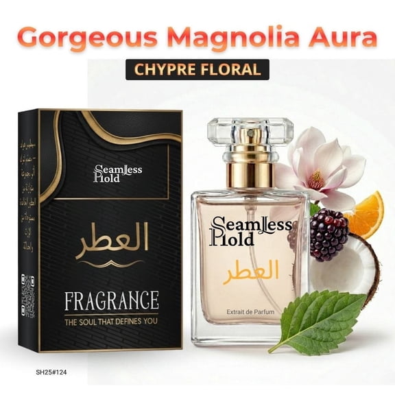 Seamless Hold Magnolia Aura Floral Coconut White Floral Perfume for Women Parfum | Inspired Luxury Fragrance | Long-Lasting Scent - 3.4 oz (100 ml)