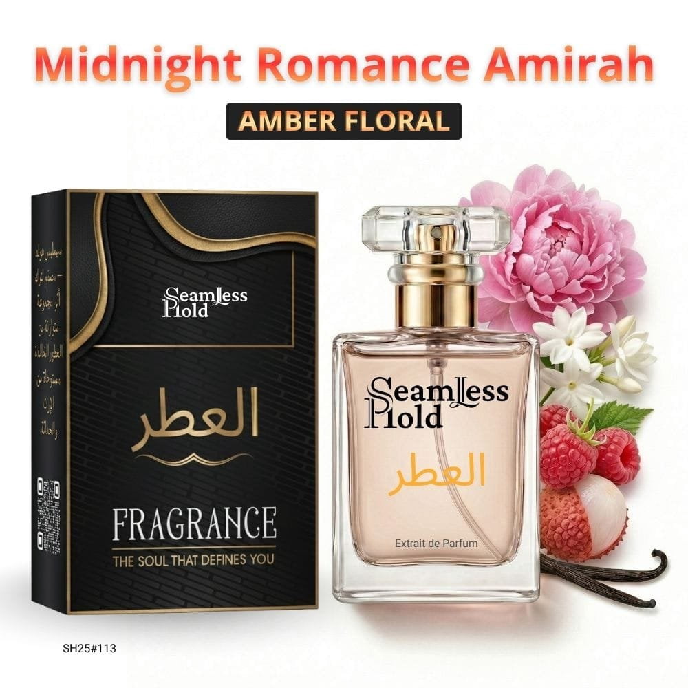 Seamless Hold Midnight Romance Amirah Fruity Floral Vanilla Perfume for Women Parfum | Inspired Luxury Fragrance | Long-Lasting Scent - 1 oz (30 ml)