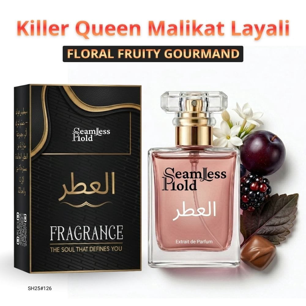 Seamless Hold Queen Malikat Layali Fruity Floral Praline Patchouli Perfume for Women Parfum | Inspired Luxury Fragrance | Long-Lasting Scent - 1 oz (30 ml)