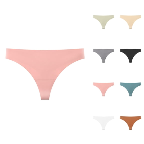 Seamless Ice Silk Bikini Underwear For Women Low Waist Comfortable Breathable Pure Bottom Crotch For Girls Thong