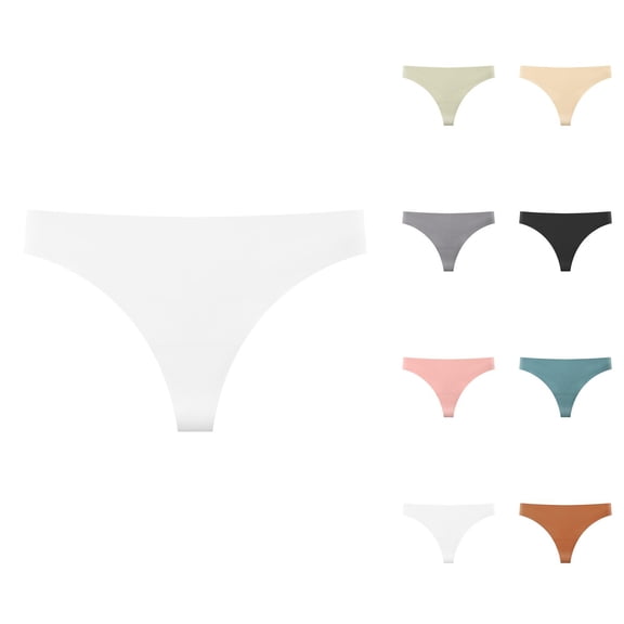 Seamless Ice Silk Bikini Underwear For Women Low Waist Comfortable Breathable Pure Bottom Crotch For Girls Thong Women Underwear Seamless