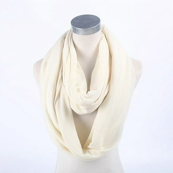 Seamless Infinity Scarf, Versatile Cotton Loop for Women,90*80cm,12