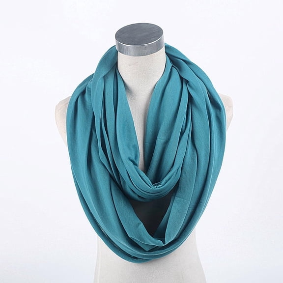 Seamless Infinity Scarf, Versatile Cotton Loop for Women,90*80cm,17