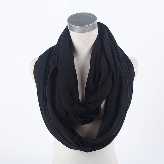 Seamless Infinity Scarf, Versatile Cotton Loop for Women,90*80cm,4